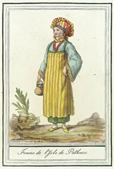Pinafore Prints: Costumes de Différents Pays, Femme de l'Isle de Pathmos