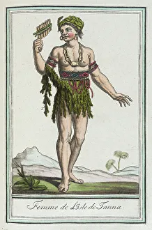 Grass Skirt Prints: Costumes de Différents Pays, Femme de l'Isle de Tanna