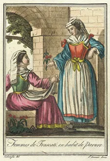 Sunday Best Prints: Costumes de Différents Pays, Femmes de Frascati en Habit de Parure