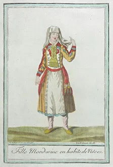 Costumes de Différents Pays, Fille Mordwine en Habits de Nôces, c1797. Creator: Jacques Grasset de Saint-Sauveur