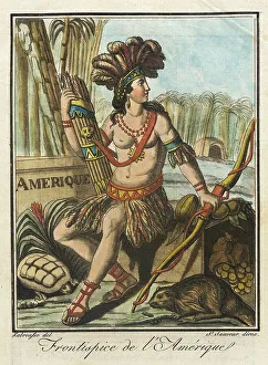 Frontispiece Prints: Costumes de Différents Pays, Frontispice de l'Amérique