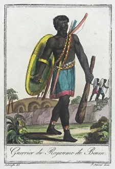 Costumes de Différents Pays, Guerrier du Royaume de Benin, c1797. Creator: Jacques Grasset de Saint-Sauveur
