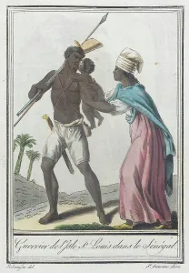 Senegalese Prints: Costumes de Différents Pays, Guerrier de l'Isle St