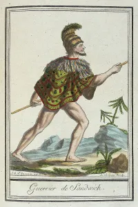 Hawaii Prints: Costumes de Différents Pays, Guerrier de Sandwich