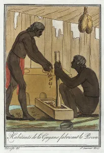Seed Prints: Costumes de Différents Pays, Habitants de la Guyane Fabricant le Rocou