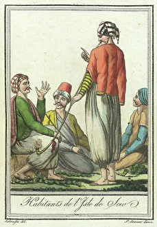 Costumes de Différents Pays, Habitants de l'Isle de Scio, c1797. Creators: Jacques Grasset de Saint-Sauveur, LF Labrousse