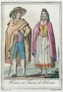 Lisbon Portugal Europe Prints: Costumes de Différents Pays, Homme et Femme de Lisbonne
