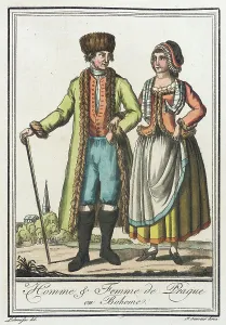 Eastern European Prints: Costumes de Différents Pays, Homme & Femme de Prague en Boheme