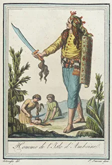 Indonesia Prints: Costumes de Différents Pays, Homme de l'Isle d'Amboine