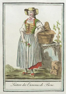 Costumes de Différents Pays, Laitiere des Environs de Berne, c1797. Creator: Jacques Grasset de Saint-Sauveur