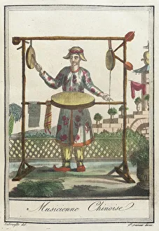 Costumes de Différents Pays, Musicienne Chinoise, c1797. Creators: Jacques Grasset de Saint-Sauveur, LF Labrousse