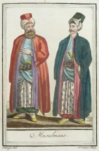 Teal Prints: Costumes de Différents Pays, Musulmans, c1797. Creator: Jacques Grasset de Saint-Sauveur
