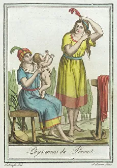 Peru South America Prints: Costumes de Différents Pays, Paysannes du Pérou