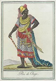 Costumes de Différents Pays, Roi de Congo, c1797. Creators: Jacques Grasset de Saint-Sauveur, LF Labrousse