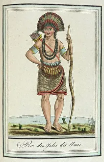 South Sea Islander Prints: Costumes de Différents Pays, Roi des Ysles des Amis