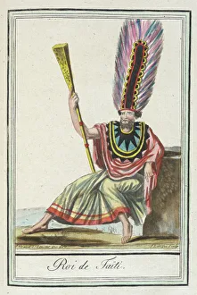 Costumes de Différents Pays, Roi de Taïti, c1797. Creators: Jacques Grasset de Saint-Sauveur, LF Labrousse