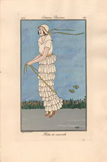 Ladies Fashion Prints: Costumes Parisiens 161: Robe de nansouk, 1914