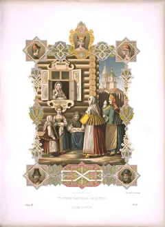 Costumes of Torzhok (From the series Clothing of the Russian state), before 1853. Artist: Solntsev, Fyodor Grigoryevich (1801-1892)
