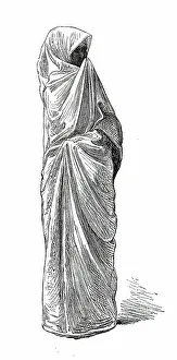 Hejab Prints: Costumes of Western India, Moslem woman, 1876. Creator: Unknown