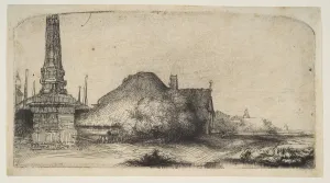 Cottage and Boundary Post on the Spaarndammerdijk ('L'Obelisque'), ca. 1650 Cottage and Boundary Post on the Spaarndammerdijk ('L'Obelisque'), ca. 1650