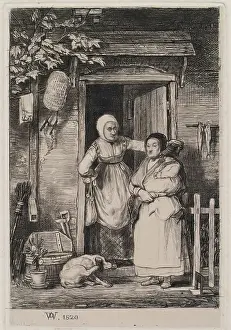 Front Door Prints: The Cottage Door, 1820. Creator: David Wilkie
