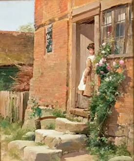Worn Prints: The Cottage Door, 1884. Creator: Alfred Augustus Glendening Jr