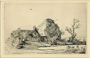 Van Ryn Prints: Cottage Farm, c1630-1660. Creator: Rembrandt Harmensz van Rijn