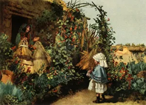 Bean Prints: A Cottage Garden at Stapleford, Wiltshire, c1886, (1944). Creator: George Carline