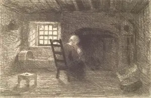 Fireplace Prints: Cottage Interior, c1840-1860s. Creator: William Dyce