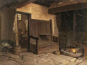 Vilhelm Wallander Prints: A Cottage Interior. Study. Creator: Vilhelm Wallander