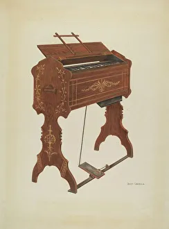 Pedal Prints: Cottage Organ, 1941. Creator: Joseph Cannella