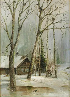 Cottage in the Woods. Artist: Savrasov, Alexei Kondratyevich (1830-1897) Cottage in the Woods. Artist: Savrasov, Alexei Kondratyevich (1830-1897)
