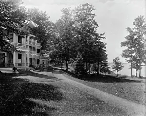 Chautauqua New York State United States Prints: Cottages along the lake front, Chautauqua, c1898. Creator: Unknown