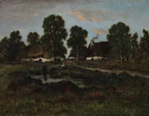 Imitator Of Prints: Cottages Near Larchant, not dated. Creator: Theodore Rousseau (French, 1812-1867)
