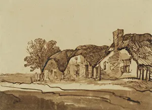 Three cottages by a road, c.1640. Creator: Rembrandt Harmensz van Rijn