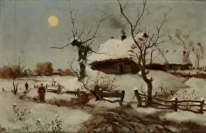 1890 Prints: Cottages in Snow, c1890. Creator: Seweryn Bieszczad