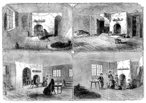 Shortage Prints: The Cotton Famine: dwellings of Manchester operatives, 1862. Creator: Unknown
