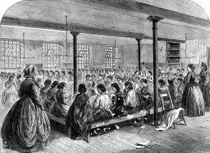 Shortage Prints: The Cotton Famine: the sewing-class at the Manchester