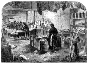 Shortage Prints: The Cotton Famine: shop for mill-hands at Mr