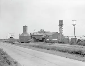 Cotton Gin Prints: Cotton gin, Robstown, Texas, 1936. Creator: Dorothea Lange