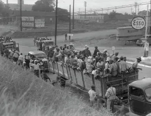 Filling Station Prints: Cotton hoers loading at Memphis