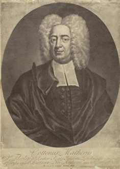 Puritan Prints: Cotton Mather, 1727. Creator: Peter Pelham