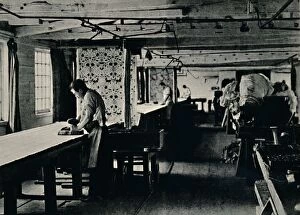 Textile Industry Gallery: Cotton Printing at Merton Abbey Works, c1884. Creator: Unknown
