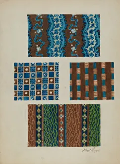 Dressmaking Gallery: Cotton Prints, c. 1937. Creator: Albert J. Levone
