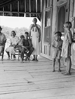 Cotton sharecropper family near Cleveland, Mississippi, 1937. Creator: Dorothea Lange