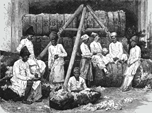 Cotton Store, Bombay; Bombay and the Malabar Coast, 1875. Creator: C. B. Low