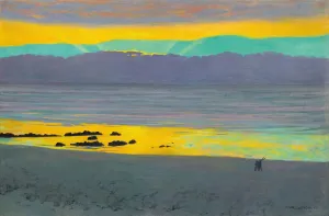 Schwitzerland Collection: Coucher de soleil jaune et vert (Yellow and green sunset), 1911. Creator: Vallotton