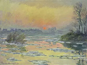Winter Landscape Collection: Coucher de Soleil sur la Seine (Sunset on the Seine), 1880