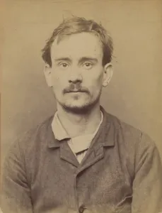 Tanner Prints: Coudry. Hubert, Louis. 24 ans, ne a Paris XVe. Corroyeur. Anarchiste. 7 / 3 / 94