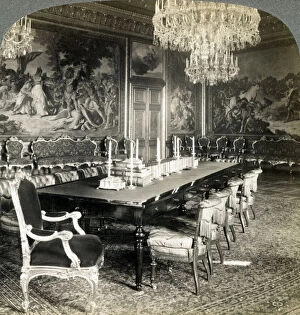 Bernadotte Collection: Council chamber of King Oscar II, Royal Palace, Stockholm, Sweden. Artist: Underwood & Underwood